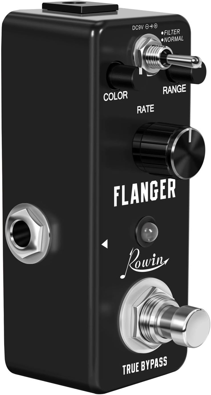 IOppWin Rowin Flanger Pedal - Black Vintage Analog Effect with Normal/Filter Modes & True Bypass (for Guitar/Bass/Studio) - Image 2